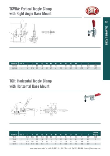 Torax Vertical Clamp, with Right Angle