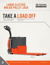 LARGE ELECTRIC WALKIE PALLET JACK - TAKE A LOAD OFF