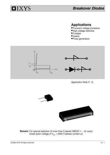 Breakover Diodes