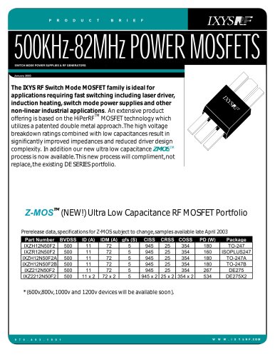 IXYS RF Switch Mode MOSFET