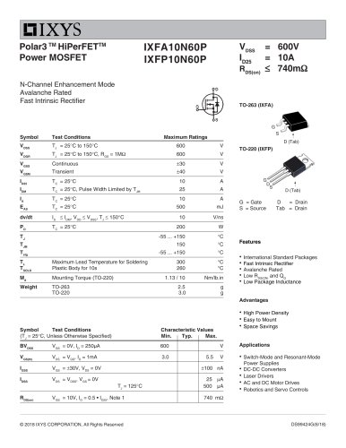 Polar3 TM HiPerFETTM Power MOSFET