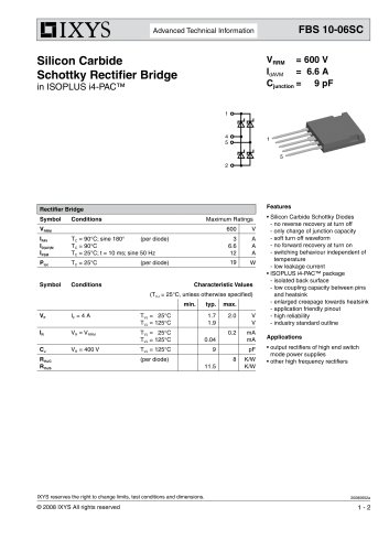 Silicon Carbide Schottky Rectifier Bridge