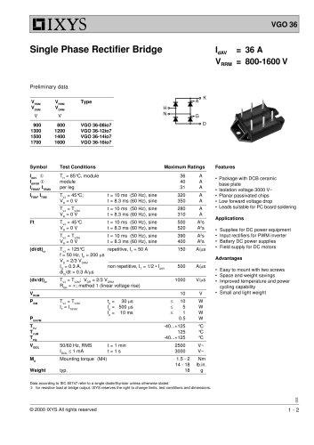 Single Phase Rectifier Bridge