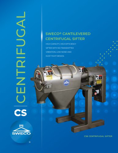 SWECO&reg; CANTILEVERED CENTRIFUGAL SIFTER