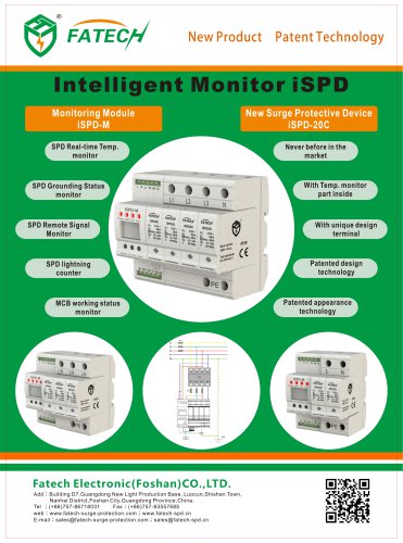 FATECH 3 poles intelligent surge protector iSPD20C/3-xxx S