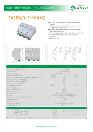 FATECH DC SPD catalogue for PV solar system