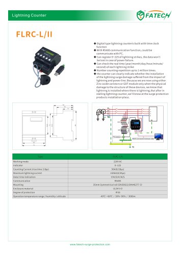 FATECH Lightning strike counter FLRC-L/II for RS485 communication