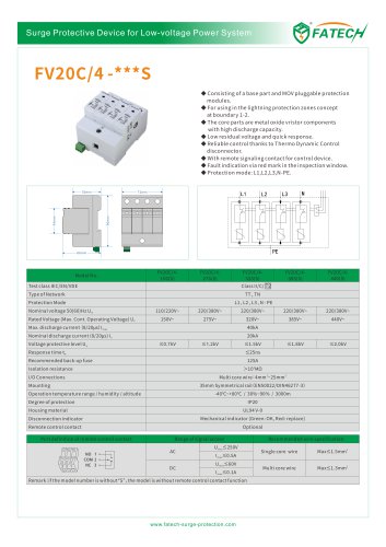 FATECH surge arrester FV20C/4-275 for power supply protection