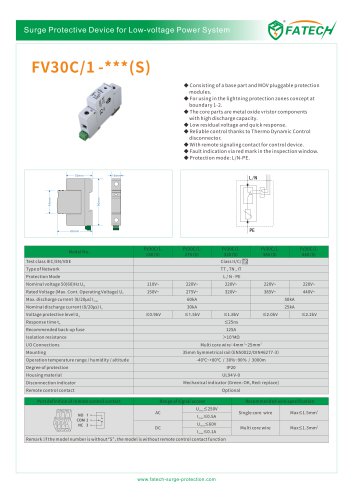 FATECH surge arrester FV30C/1-320S for ac power supply