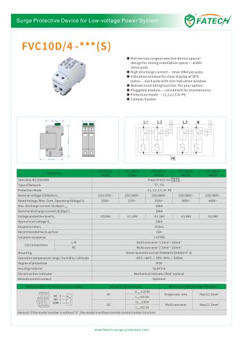 FATECH surge arrester FVC10D series for power supply system