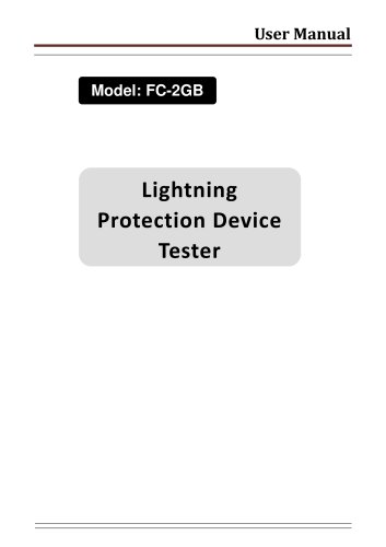 FATECH Test device FC-2GB for testing Metal Oxide varistor (MOV) & gas discharge tube