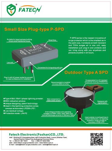 PLUG TYPE SOCKET SURGE PROTECTOR PSPD-25i-A