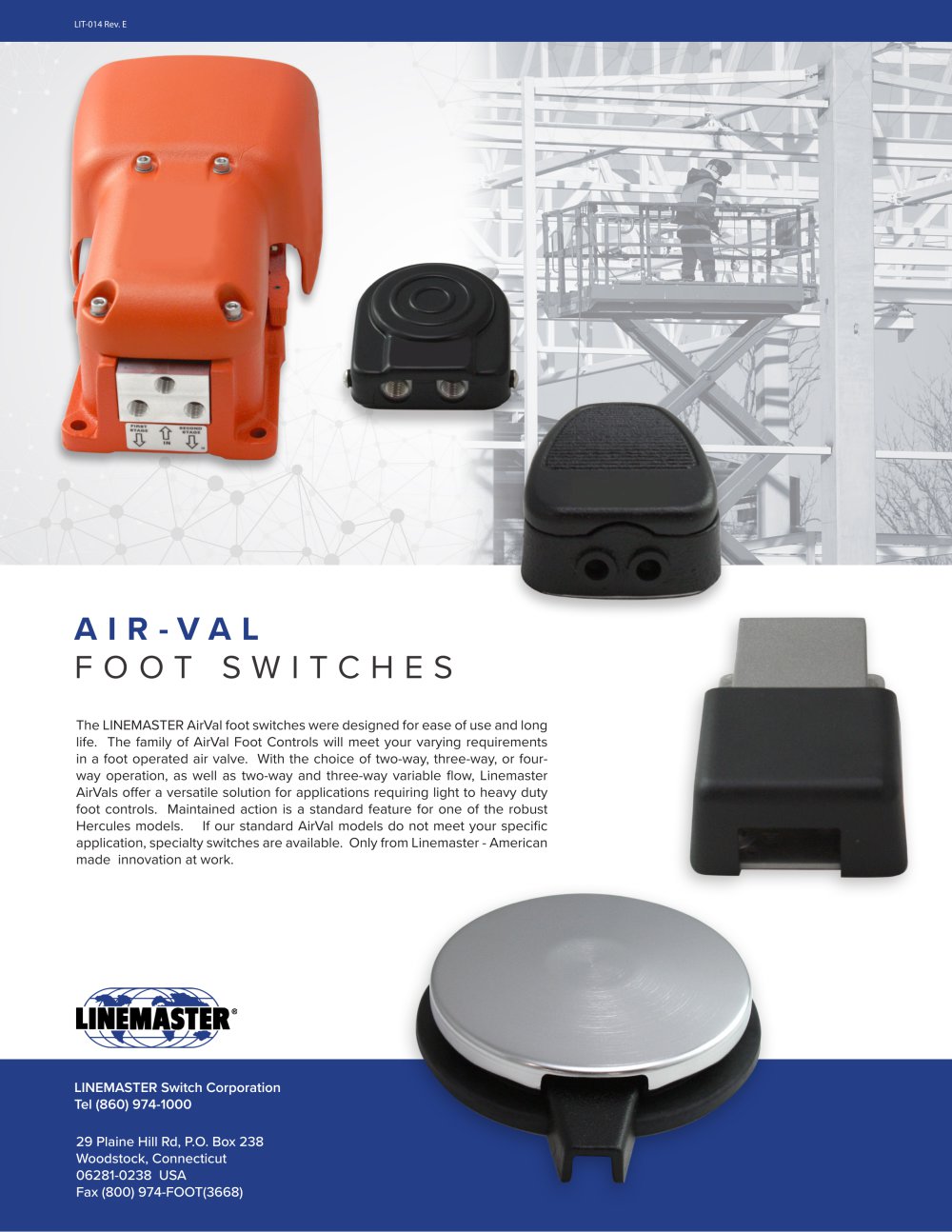 AIR-VAL FOOT SWITCHES - Linemaster