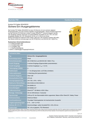 Kuhnke FIO Safety SDI4/SDO2