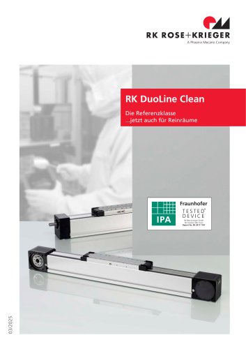 Linearachse RK DuoLine Clean (Reinraum)
