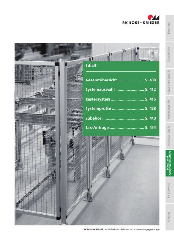 Schutz- und Abtrennungsystem, Umhausungen