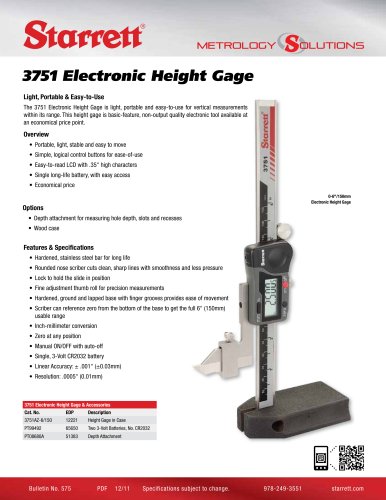 3751 ELECTRONIC HEIGHT GAGE