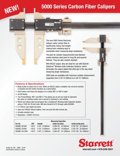 5000 Series Carbon Fiber Calipers