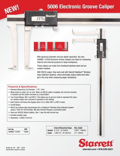 5006 Electronic Groove Caliper