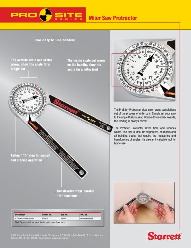 505A-7, 505A-12 MITER PROTRACTORS