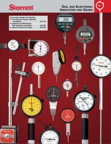 DIAL AND ELECTRONIC INDICATORS AND GAGES