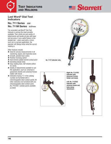 TEST INDICATORS AND HOLDERS