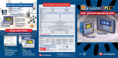 Vision230/260 : PLC with Graphic HMI & Snap-in I/O modules