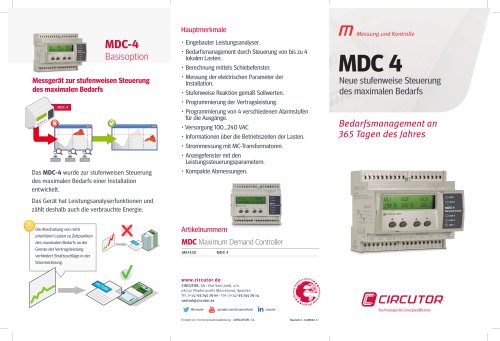 MDC 4, Neue Steuerung des Maximalbedarfs nach Niveau