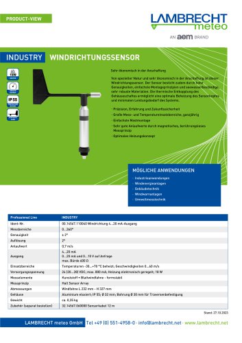 WINDRICHTUNGSSENSOR