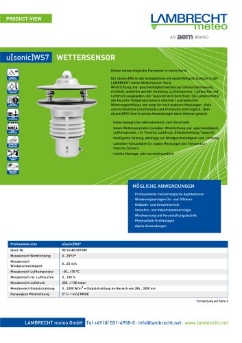 WS7 WETTERSENSOR