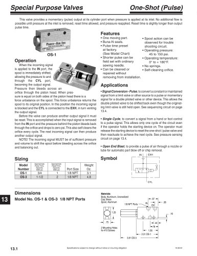 Special Purpose Valve section of CV9 Catalog