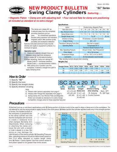 Swing Clamp Cylinders