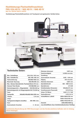 Hochleistungsschleifmaschine FSG1224ADIV-1632ADIV-1640ADIV