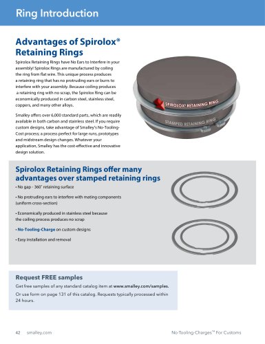 Advantages of Spirolox® Retaining Rings