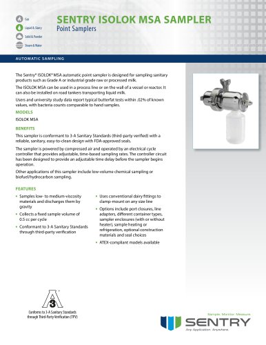 SENTRY ISOLOK MSA SAMPLE