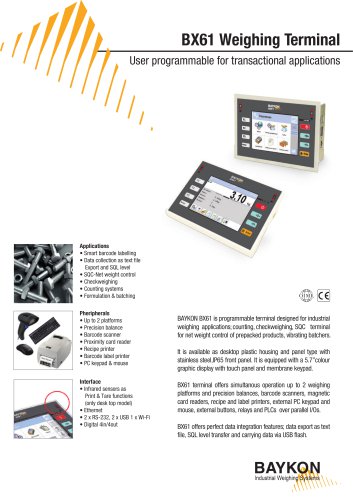 Baykon BX61 Weighing Terminal