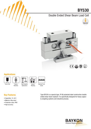 Baykon BY530 Double Ended Shear Beam Load Cell