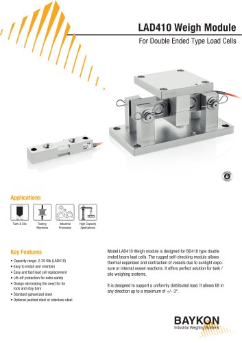 Baykon LAD410 Weigh Module For Double Ended Type Load Cells