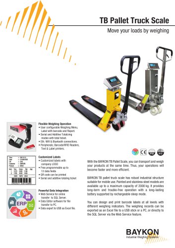 Baykon TB Pallet Truck Scale