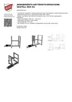 ARMABWÄRTS-KETTENSTICHMASCHINE GESTELL REX-5S