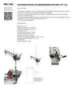 AUTOMATISCHE SCHNEIDEEINRICHTUNG, TEXTILSCHNEIDER OT-1/A - OT-2/A