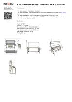 FOIL UNWINDING AND CUTTING TABLE K2-0597