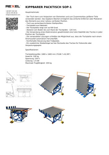 KIPPBARER PACKTISCH SOP-1