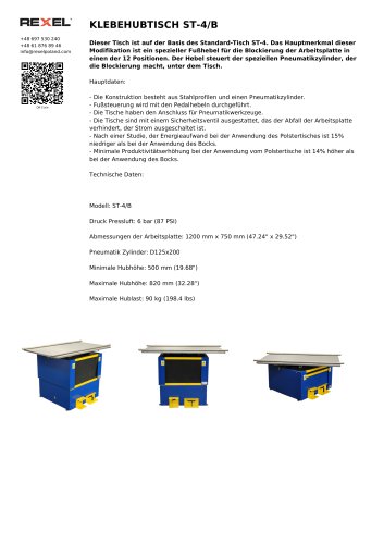 KLEBEHUBTISCH ST-4/B