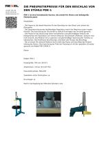 DIE PNEUMATIKPRESSE FÜR DEN BESCHLAG VON DEN STÜHLE PDK-1