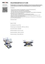 POLSTERHUBTISCH ST-3/BR-1