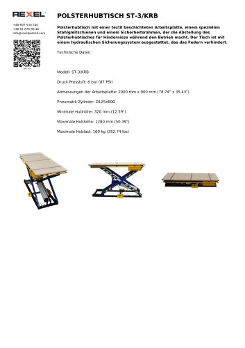 POLSTERHUBTISCH ST-3/KRB