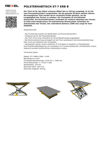 POLSTERHUBTISCH ST-7 KRB B