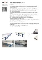 ZUSCHNEIDETISCH, TEXTIL-ZUSCHNEIDETISCH, WERKSTATTTISCH SK-3