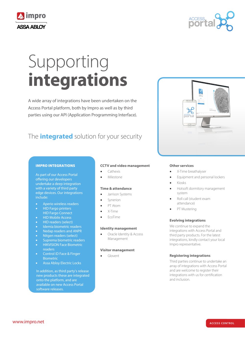 Supporting integrations - Impro Technologies